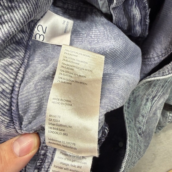 Pilcro Pants Women's 32 THE WANDERER Gray Corduroy Straight Leg Utility Trousers - Picture 9 of 16